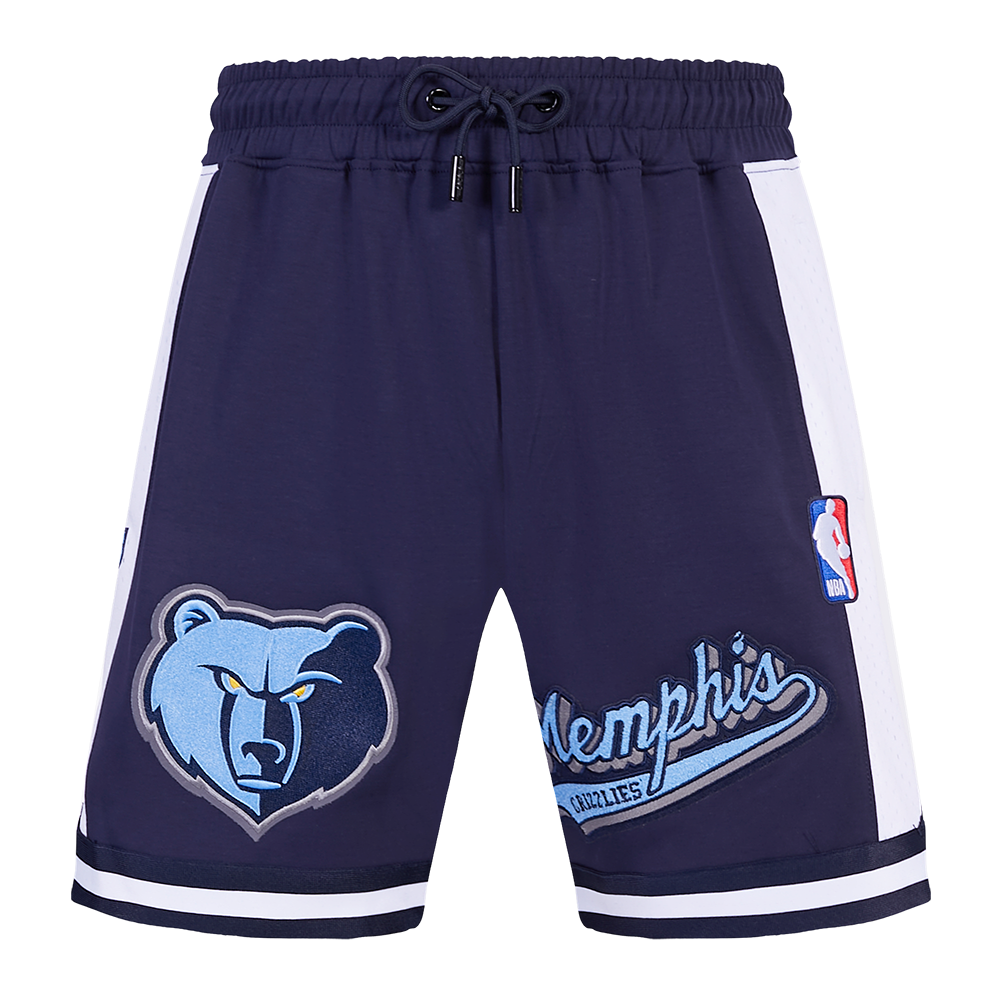 NBA MEMPHIS GRIZZLIES SCRIPT TAIL MEN'S DOUBLE KNIT 2.0 SHORT (MIDNIGHT NAVY)