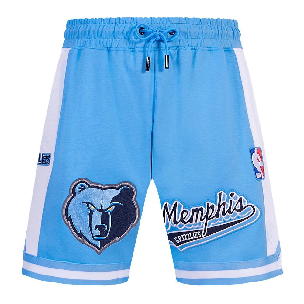 NBA MEMPHIS GRIZZLIES SCRIPT TAIL MEN'S DOUBLE KNIT 2.0 SHORT (UNIVERSITY BLUE)