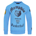 NBA MEMPHIS GRIZZLIES OLD ENGLISH CHANDAIL À COL ROND POUR HOMME (BLEU UNIVERSITÉ)