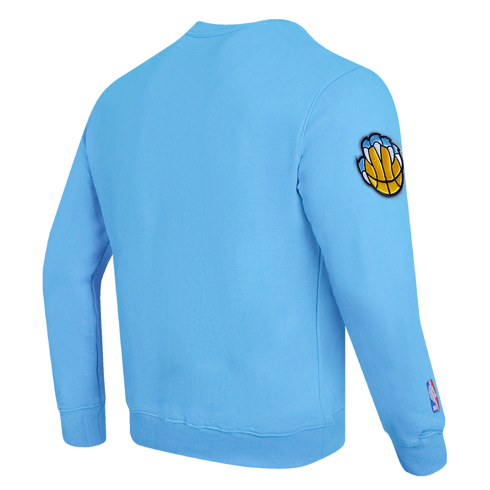 NBA MEMPHIS GRIZZLIES OLD ENGLISH CHANDAIL À COL ROND POUR HOMME (BLEU UNIVERSITÉ)