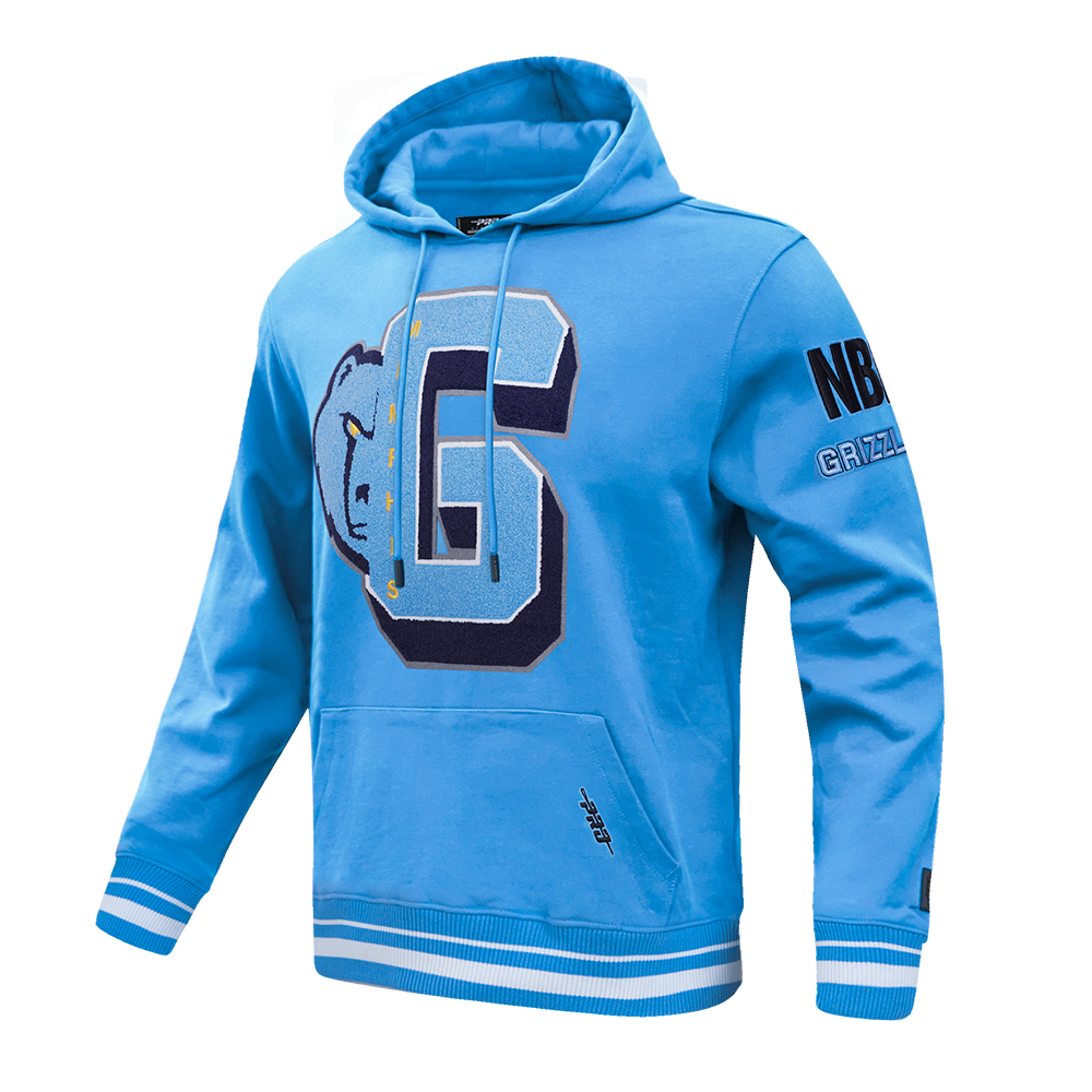 NBA MEMPHIS GRIZZLIES MASHUP MEN'S RIB PO HOODIE (UNIVERSITY BLUE)