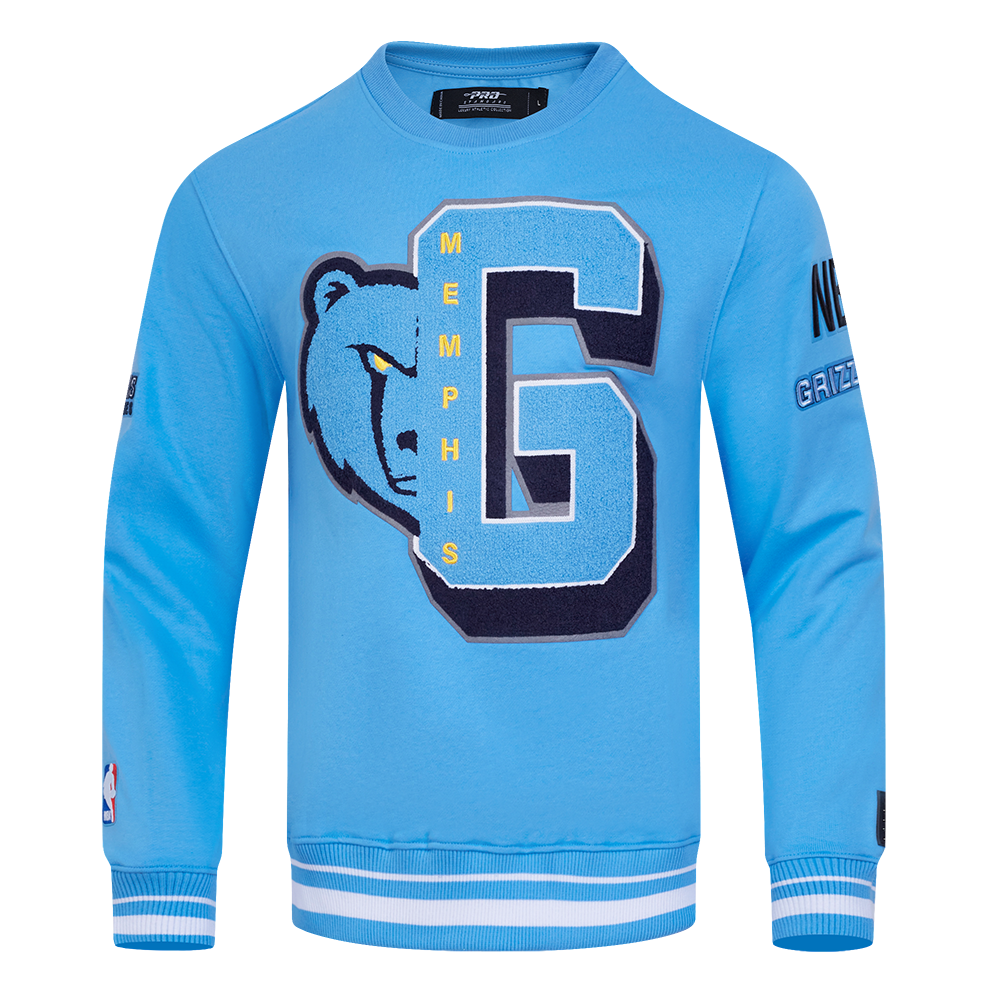 NBA MEMPHIS GRIZZLIES CHANDAIL À COL ROND MASHUP CÔTELÉ POUR HOMME (BLEU UNIVERSITÉ)