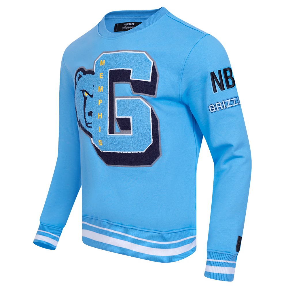 NBA MEMPHIS GRIZZLIES MASHUP MEN'S RIB CREWNECK (UNIVERSITY BLUE)