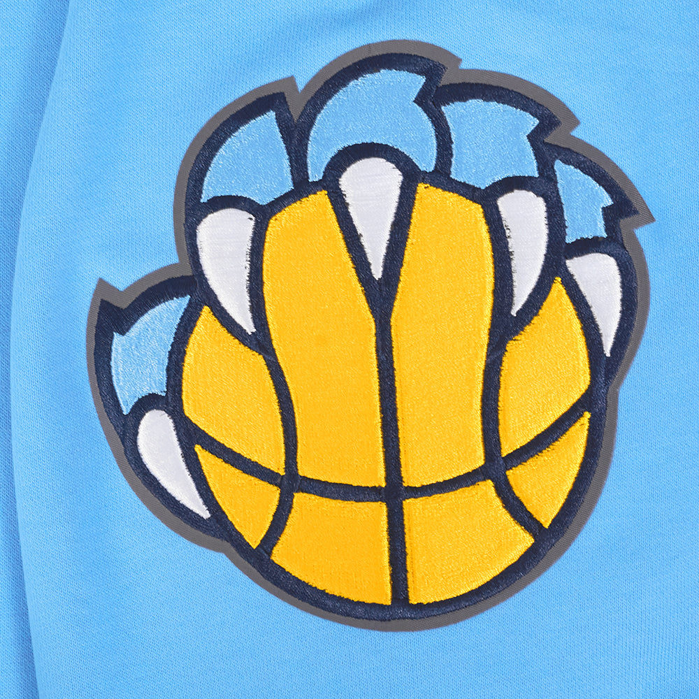 NBA MEMPHIS GRIZZLIES TEAM PENNANTS CHANDAIL À CAPUCHON EN MOLLETON CÔTELÉ POUR HOMME (BLEU UNIVERSITÉ)