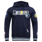 NBA MEMPHIS GRIZZLIES CITY RANSOM MEN'S RIB FLEECE PULLOVER HOODIE (MIDNIGHT NAVY)