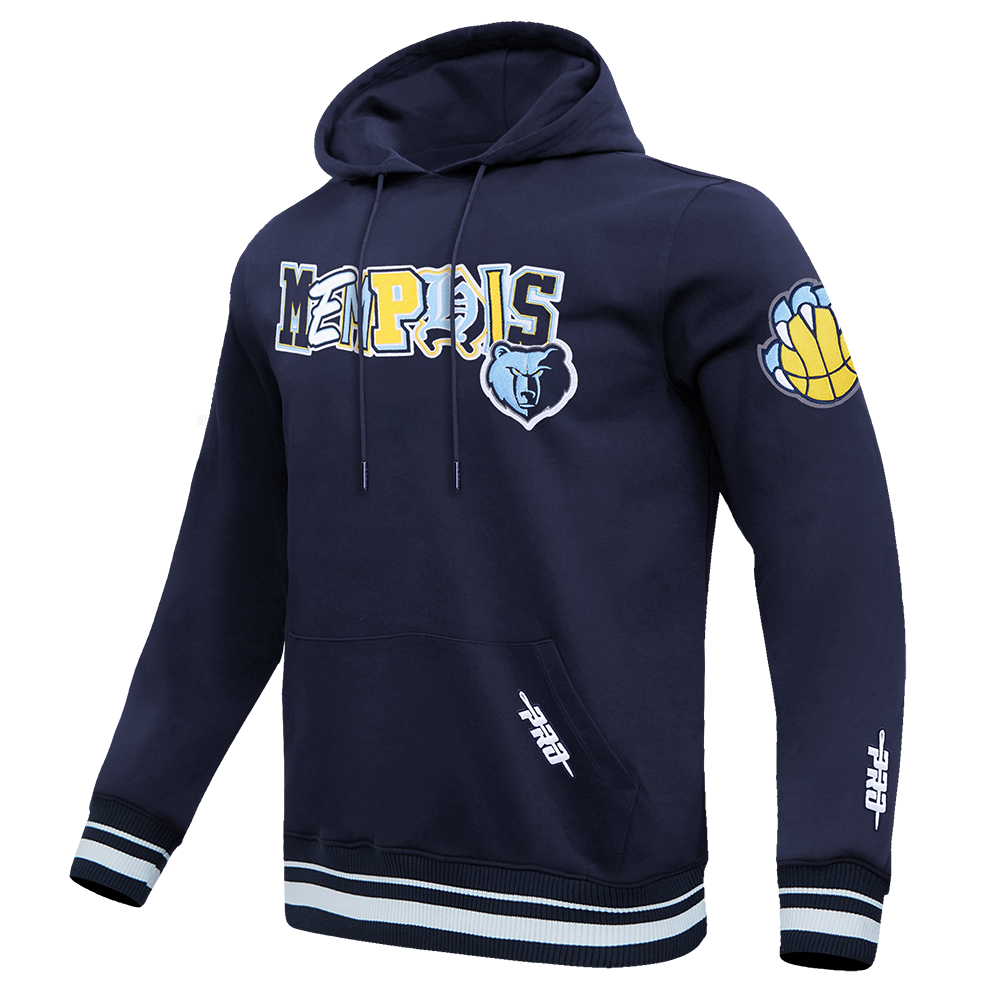 NBA MEMPHIS GRIZZLIES CITY RANSOM MEN'S RIB FLEECE PULLOVER HOODIE (MIDNIGHT NAVY)