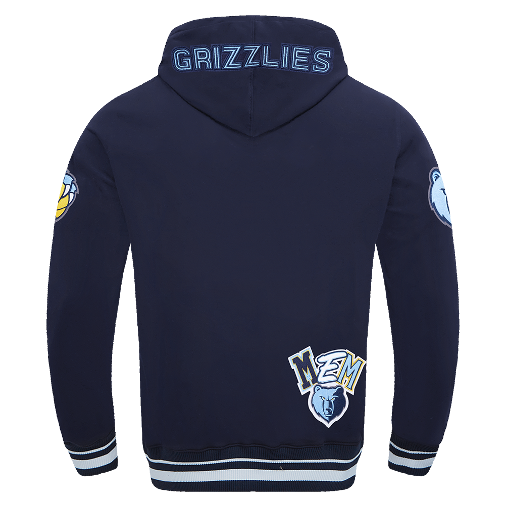NBA MEMPHIS GRIZZLIES CITY RANSOM MEN'S RIB FLEECE PULLOVER HOODIE (MIDNIGHT NAVY)