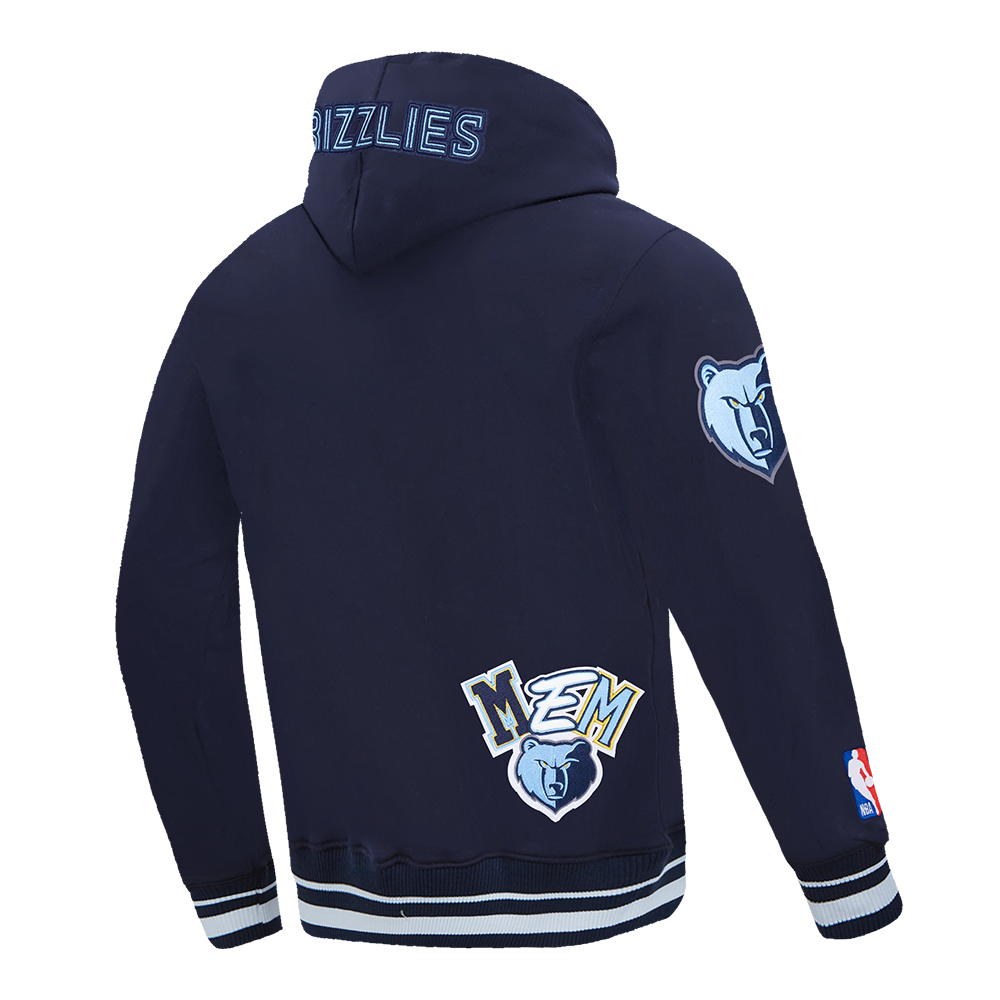 NBA MEMPHIS GRIZZLIES CITY RANSOM MEN'S RIB FLEECE PULLOVER HOODIE (MIDNIGHT NAVY)