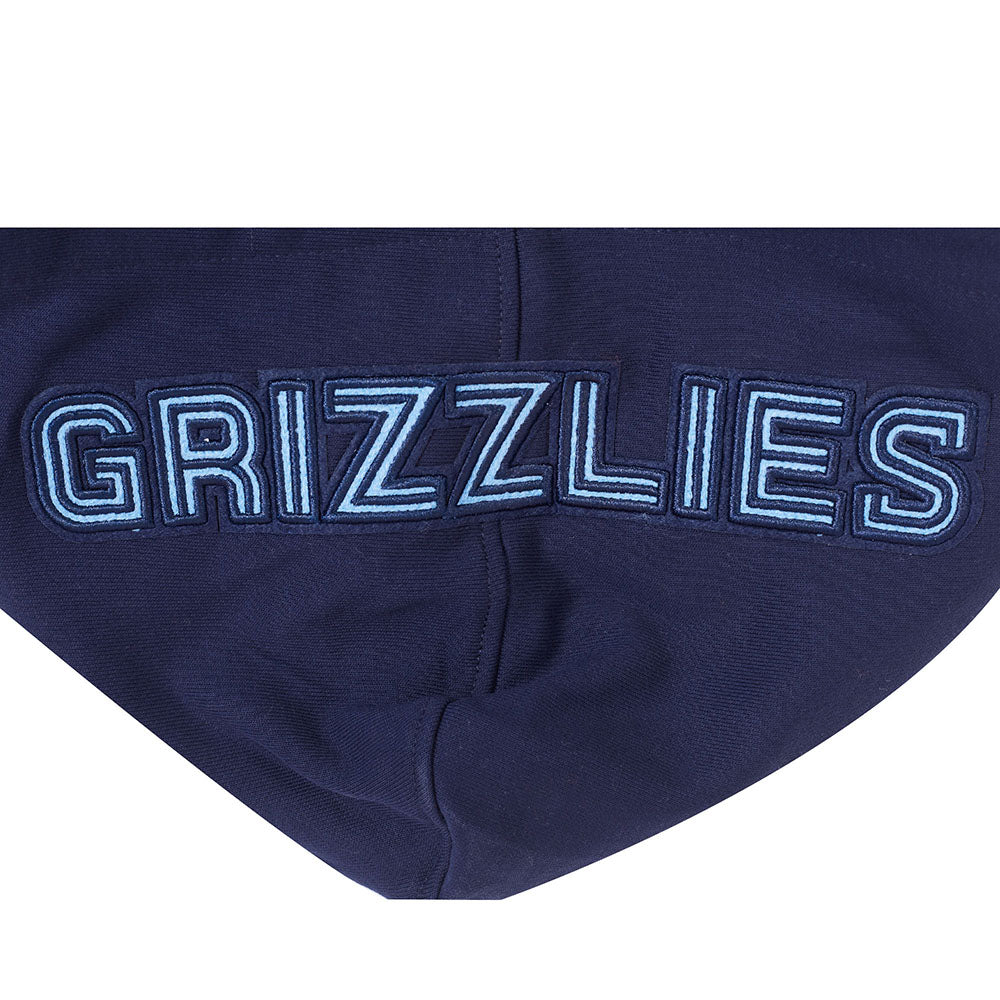 NBA MEMPHIS GRIZZLIES CITY RANSOM MEN'S RIB FLEECE PULLOVER HOODIE (MIDNIGHT NAVY)