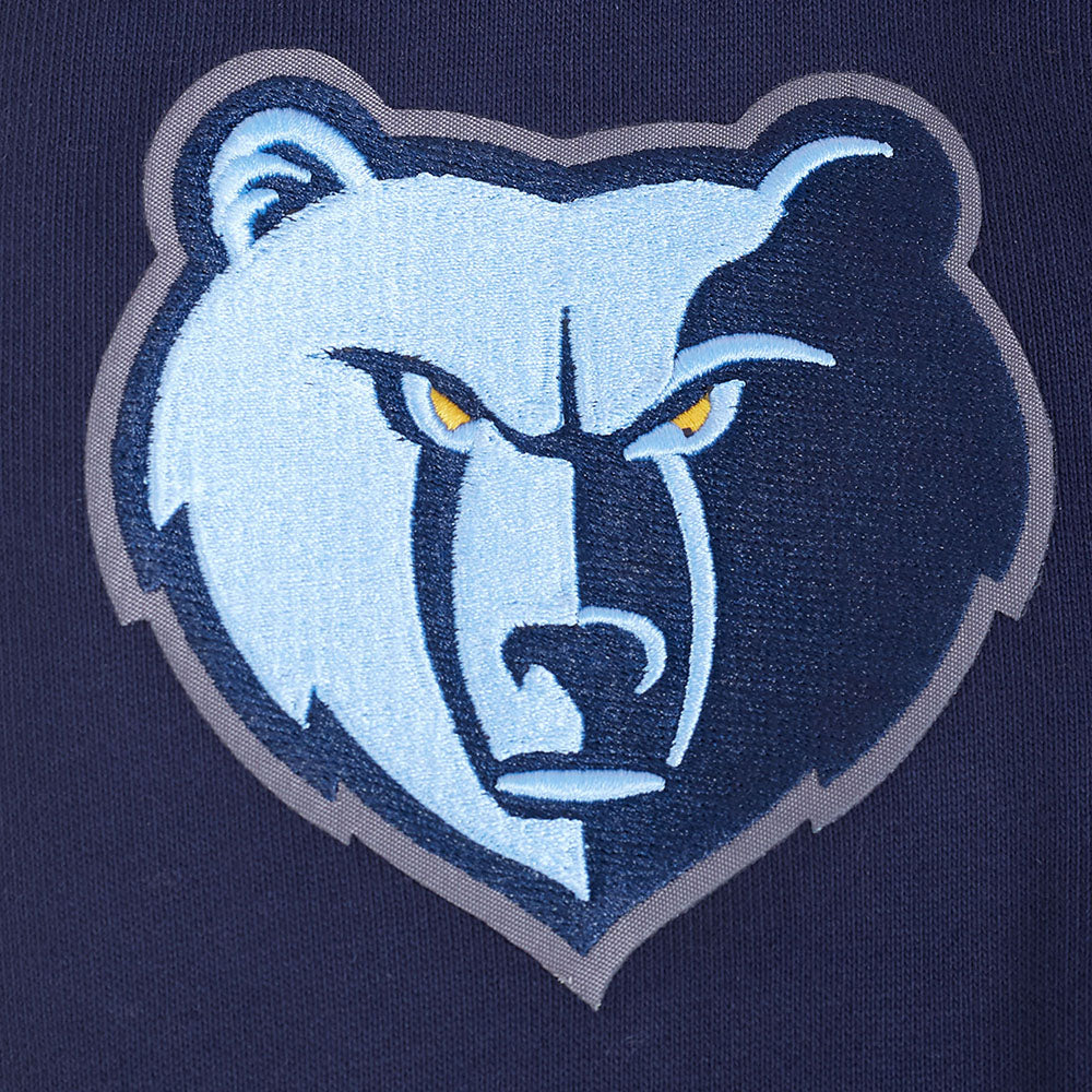 NBA MEMPHIS GRIZZLIES CITY RANSOM MEN'S RIB FLEECE PULLOVER HOODIE (MIDNIGHT NAVY)