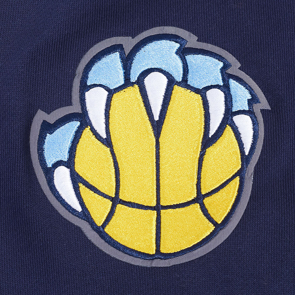 NBA MEMPHIS GRIZZLIES CITY RANSOM MEN'S RIB FLEECE PULLOVER HOODIE (MIDNIGHT NAVY)