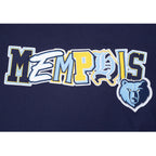 NBA MEMPHIS GRIZZLIES CITY RANSOM MEN'S RIB FLEECE PULLOVER HOODIE (MIDNIGHT NAVY)