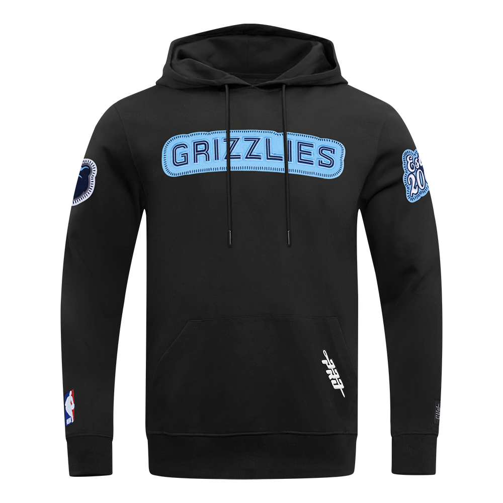 NBA MEMPHIS GRIZZLIES DIY PICK STITCH MEN'S DOUBLE KNIT PULLOVER HOODIE (BLACK)