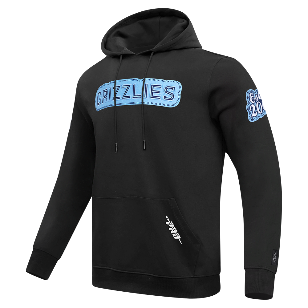 NBA MEMPHIS GRIZZLIES DIY PICK STITCH MEN'S DOUBLE KNIT PULLOVER HOODIE (BLACK)