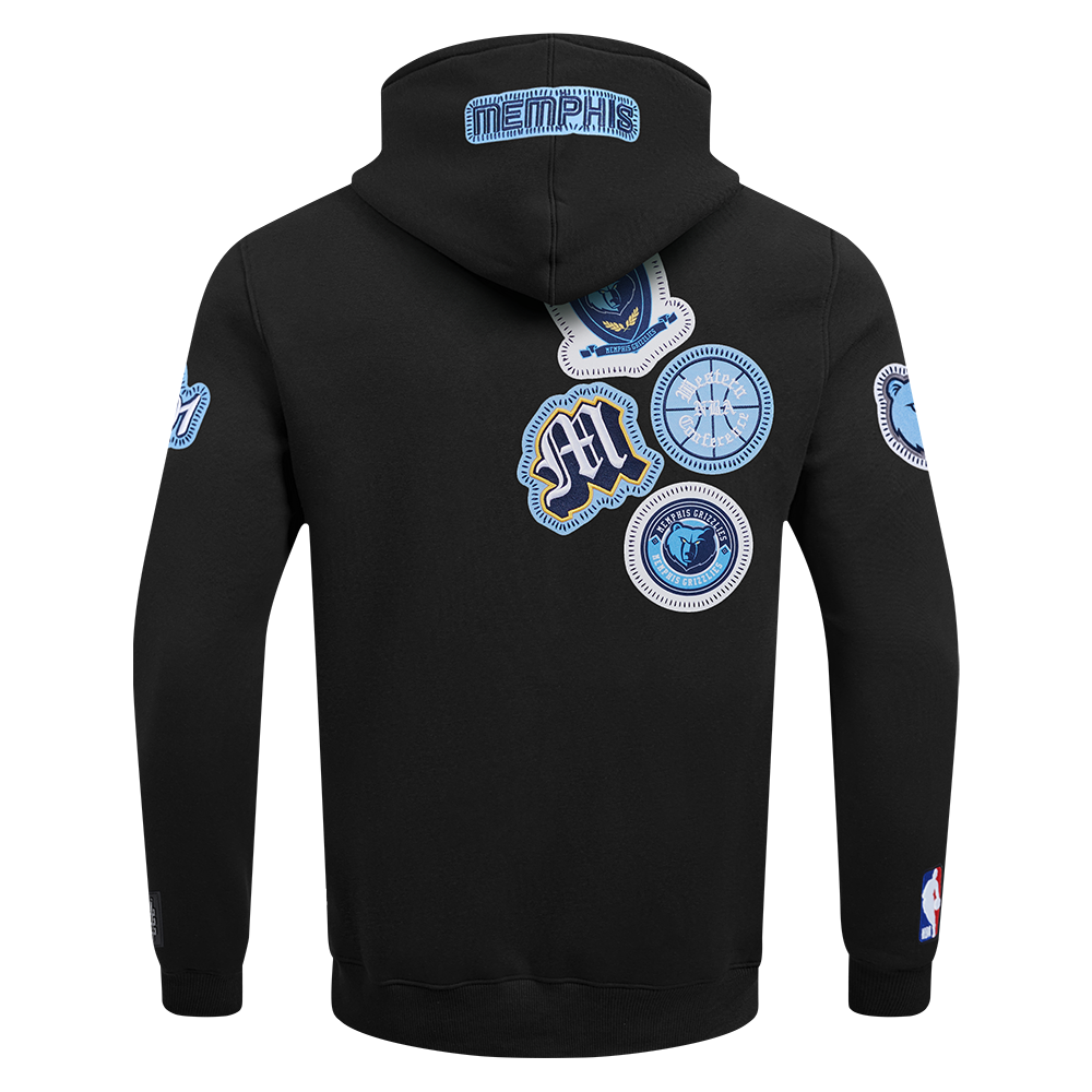 NBA MEMPHIS GRIZZLIES DIY PICK STITCH MEN'S DOUBLE KNIT PULLOVER HOODIE (BLACK)