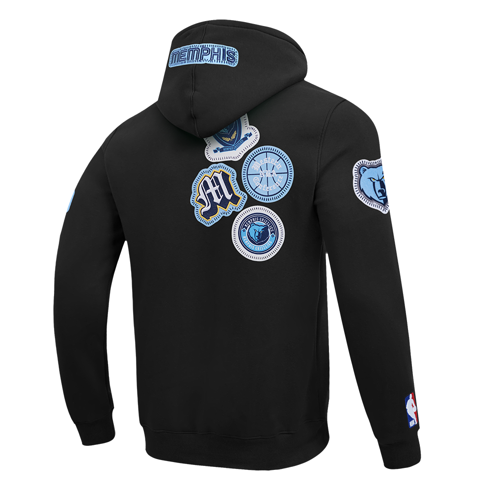 NBA MEMPHIS GRIZZLIES DIY PICK STITCH MEN'S DOUBLE KNIT PULLOVER HOODIE (BLACK)
