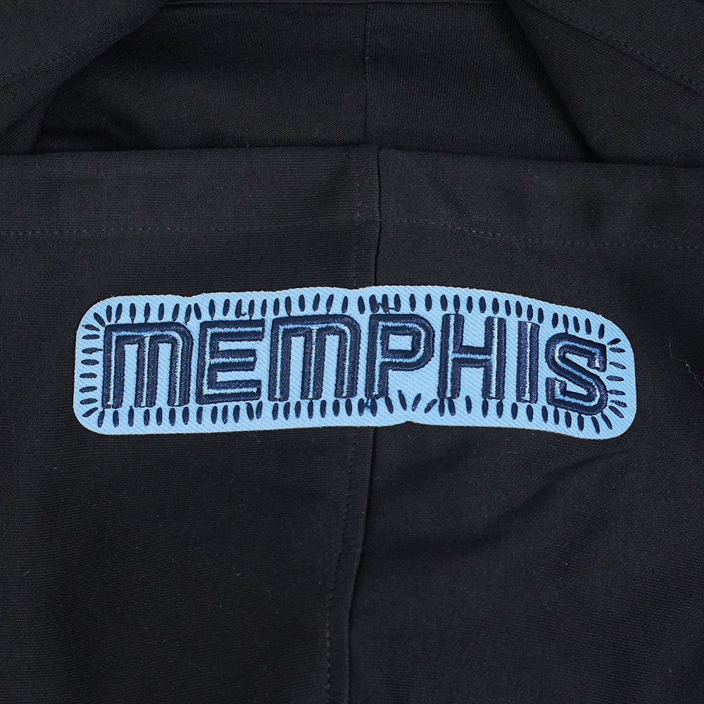 NBA MEMPHIS GRIZZLIES DIY PICK STITCH MEN'S DOUBLE KNIT PULLOVER HOODIE (BLACK)