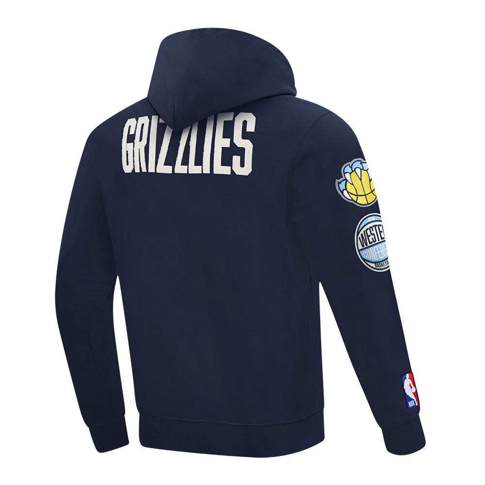 NBA MEMPHIS GRIZZLIES MODERN ORIGINALS CHANDAIL À CAPUCHON EN MOLLETON POUR HOMME (MARINE MINUIT)