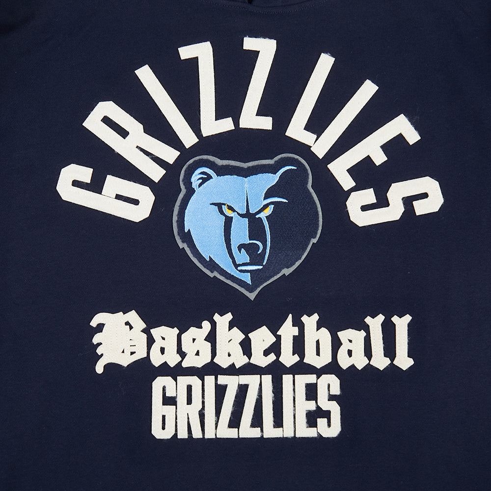 NBA MEMPHIS GRIZZLIES MODERN ORIGINALS CHANDAIL À CAPUCHON EN MOLLETON POUR HOMME (MARINE MINUIT)