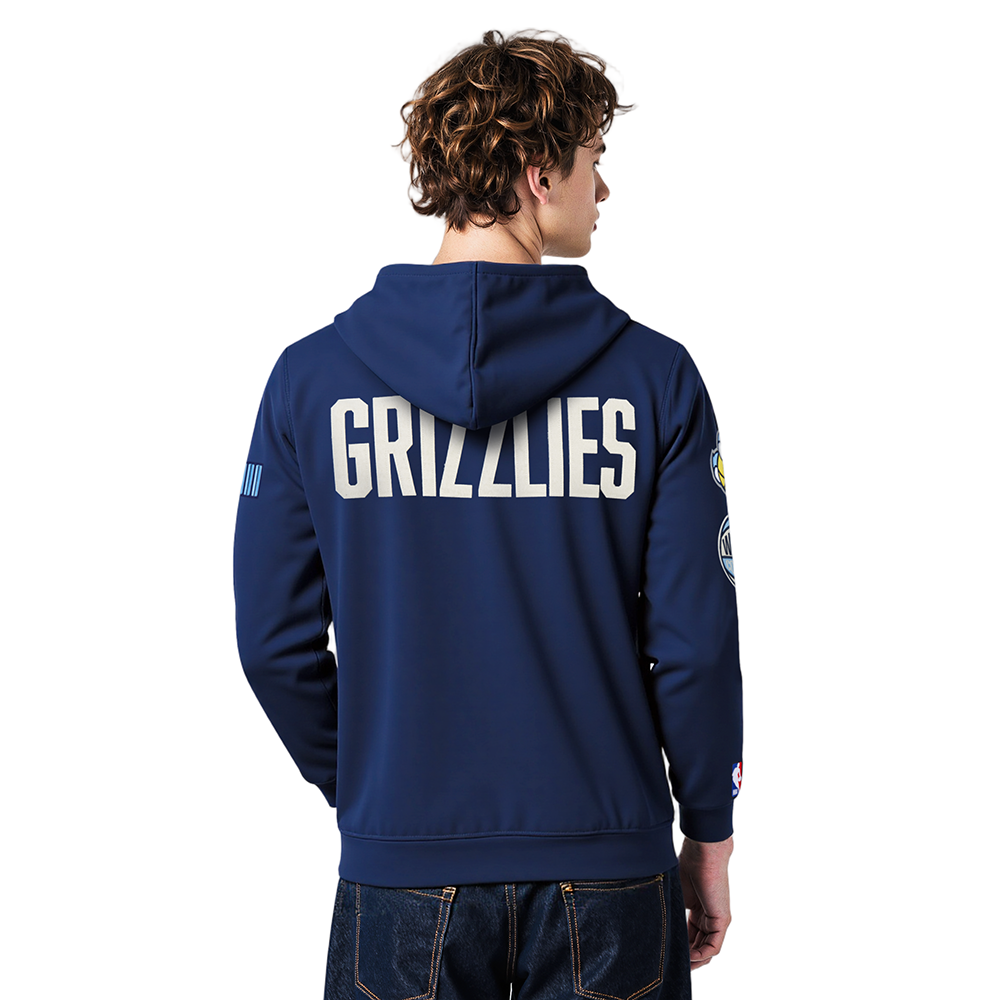 NBA MEMPHIS GRIZZLIES MODERN ORIGINALS CHANDAIL À CAPUCHON EN MOLLETON POUR HOMME (MARINE MINUIT)