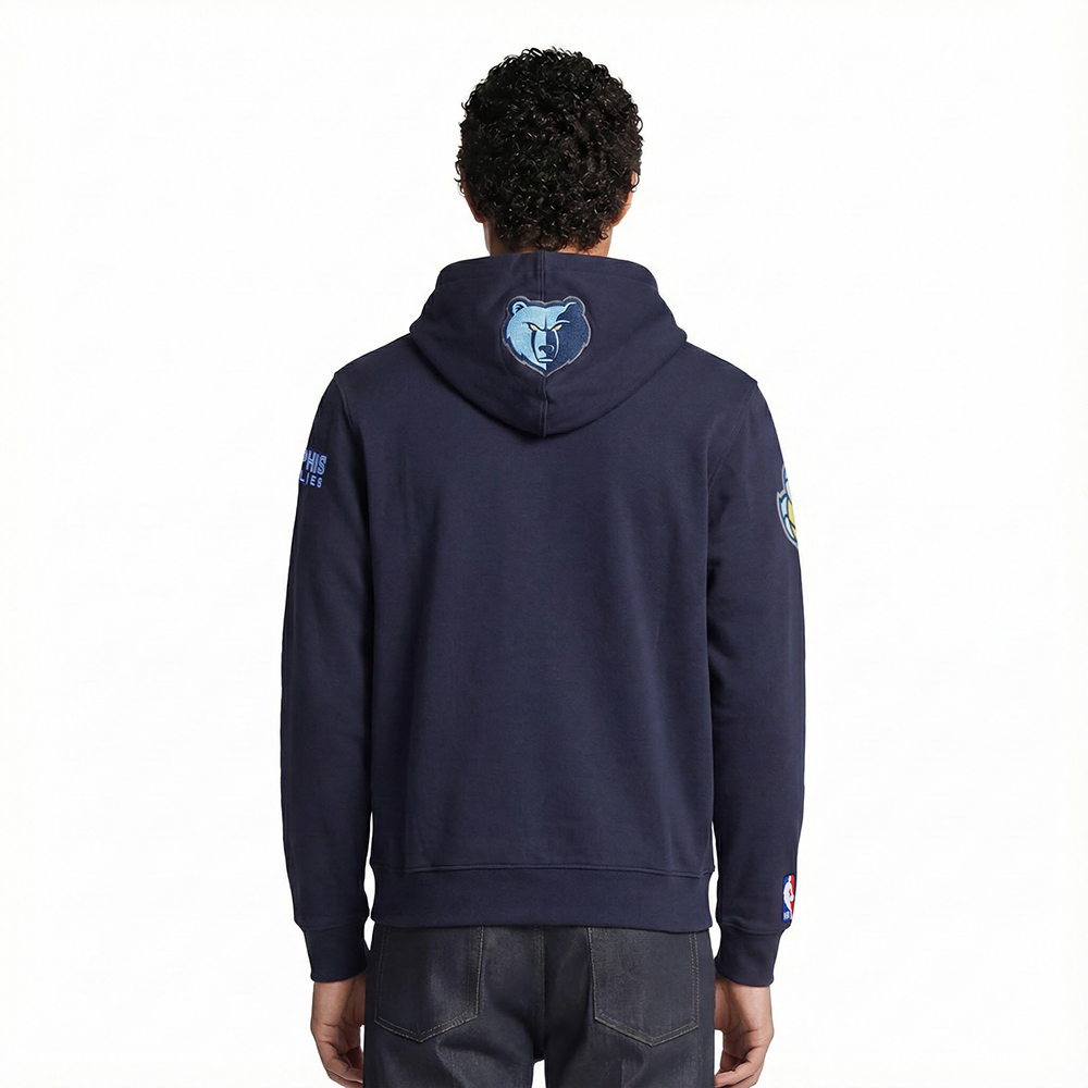 NBA MEMPHIS GRIZZLIES CITY ARCH MEN'S FLC PO HOODIE (MIDNIGHT NAVY)