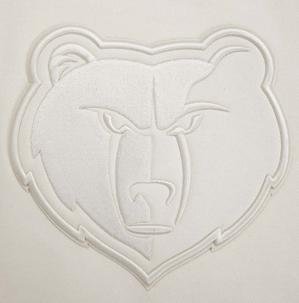 NBA MEMPHIS GRIZZLIES NEUTRAL CHANDAIL À COL ROND EN MOLLETON À ÉPAULES TOMBANTES (COQUILLE D'ŒUF)