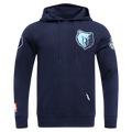 NBA MEMPHIS GRIZZLIES CLASSIC CHANDAIL À CAPUCHON EN MAILLE DOUBLE ET CHENILLE POUR HOMME (MARINE MINUIT)