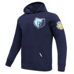 NBA MEMPHIS GRIZZLIES CLASSIC CHANDAIL À CAPUCHON EN MAILLE DOUBLE ET CHENILLE POUR HOMME (MARINE MINUIT)