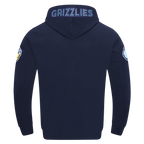 NBA MEMPHIS GRIZZLIES CLASSIC CHANDAIL À CAPUCHON EN MAILLE DOUBLE ET CHENILLE POUR HOMME (MARINE MINUIT)