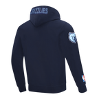 NBA MEMPHIS GRIZZLIES CLASSIC CHANDAIL À CAPUCHON EN MAILLE DOUBLE ET CHENILLE POUR HOMME (MARINE MINUIT)