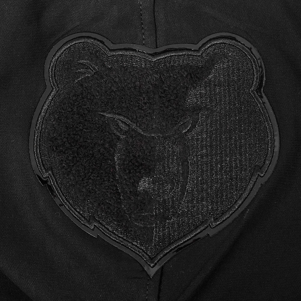 NBA MEMPHIS GRIZZLIES CLASSIC MEN'S 3BK DK PO HOODIE (TRIPLE BLACK)