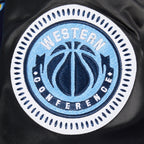 NBA MEMPHIS GRIZZLIES DIY PICK STITCH MEN'S RIB SATIN JACKET (BLACK)