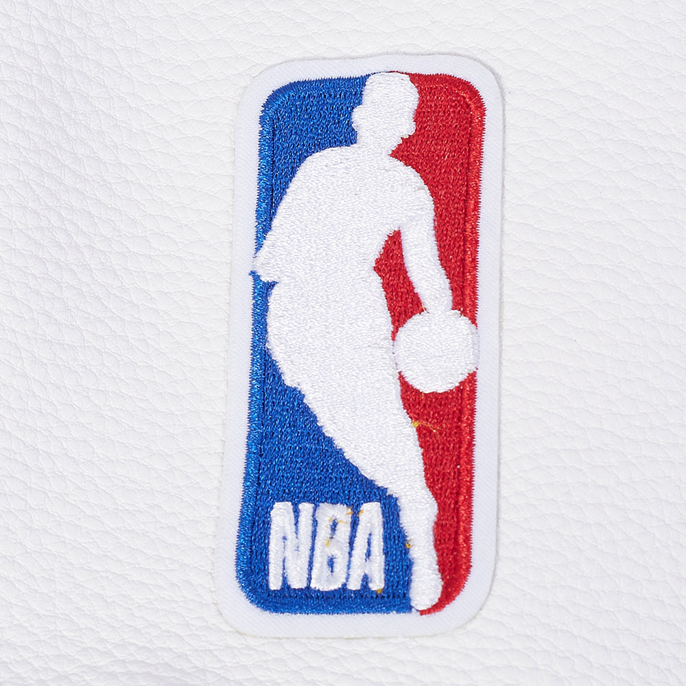 NBA MEMPHIS GRIZZLIES DIY PICK STITCH BLOUSON COLLÉGIAL EN LAINE À BORDS CÔTELÉS POUR HOMME (MARINE MINUIT/BLANC)