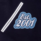 NBA MEMPHIS GRIZZLIES DIY PICK STITCH BLOUSON COLLÉGIAL EN LAINE À BORDS CÔTELÉS POUR HOMME (MARINE MINUIT/BLANC)