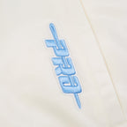NBA MEMPHIS GRIZZLIES BEST OF MEN'S RIB SATIN JACKET (EGGSHELL/ UNIVERSITY BLUE)