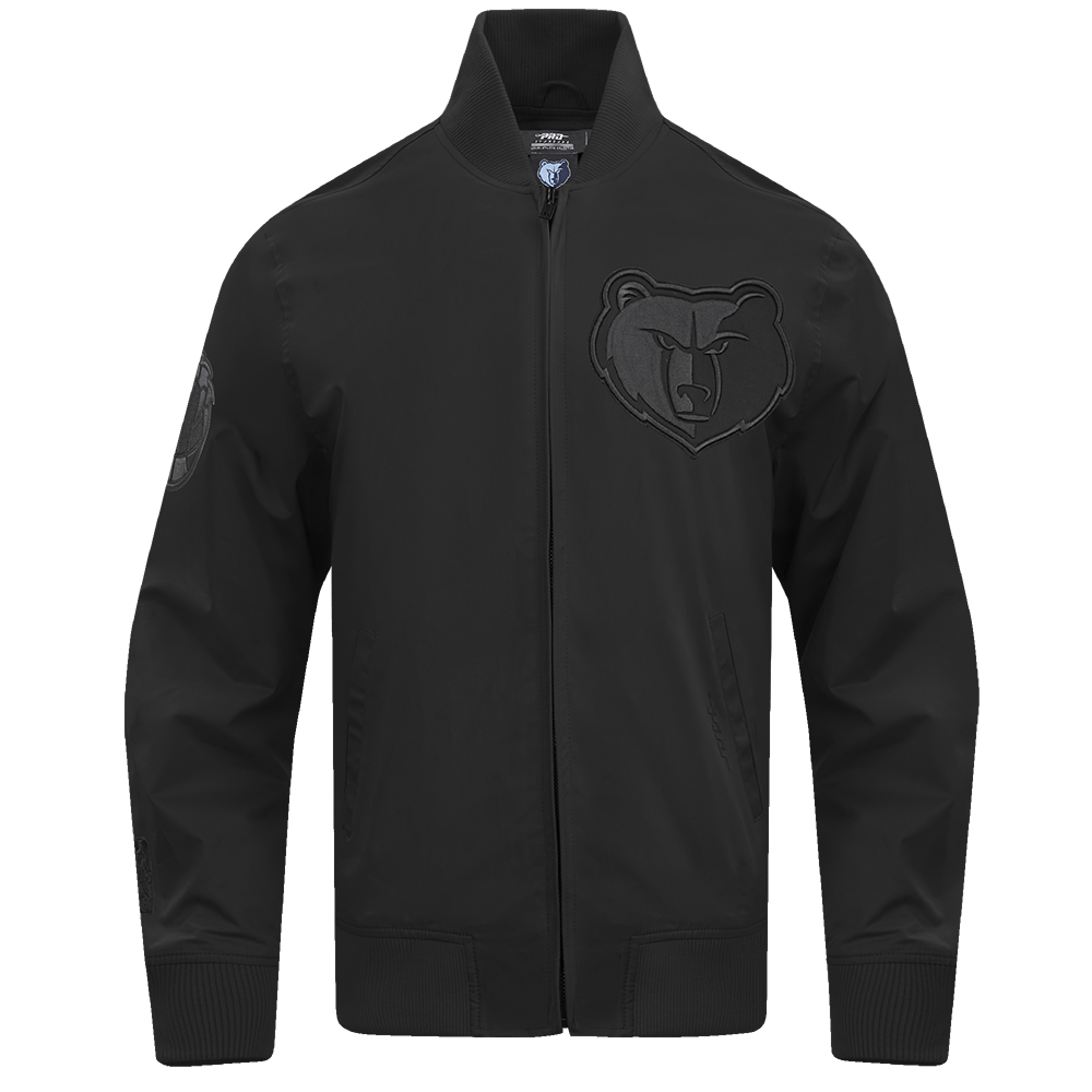 NBA MEMPHIS GRIZZLIES NEUTRAL MEN'S  TWILL JACKET (BLACK)