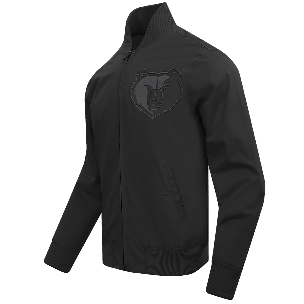 NBA MEMPHIS GRIZZLIES NEUTRAL MEN'S  TWILL JACKET (BLACK)