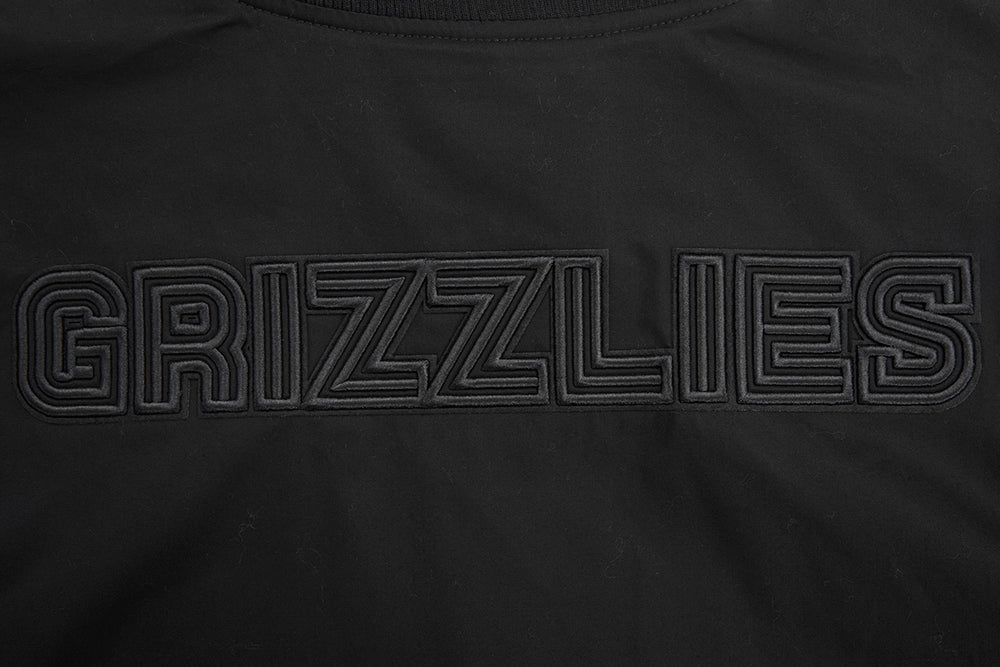 NBA MEMPHIS GRIZZLIES NEUTRAL MEN'S  TWILL JACKET (BLACK)