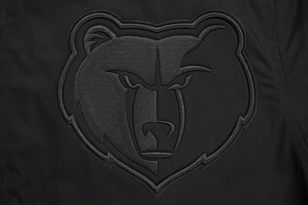 NBA MEMPHIS GRIZZLIES NEUTRAL MEN'S  TWILL JACKET (BLACK)