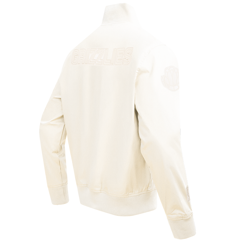 NBA MEMPHIS GRIZZLIES NEUTRAL MEN'S  TWILL JACKET (EGGSHELL)