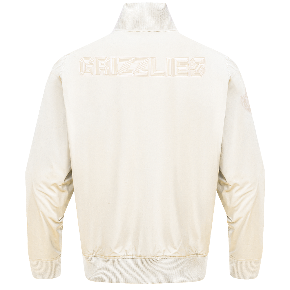 NBA MEMPHIS GRIZZLIES NEUTRAL MEN'S  TWILL JACKET (EGGSHELL)