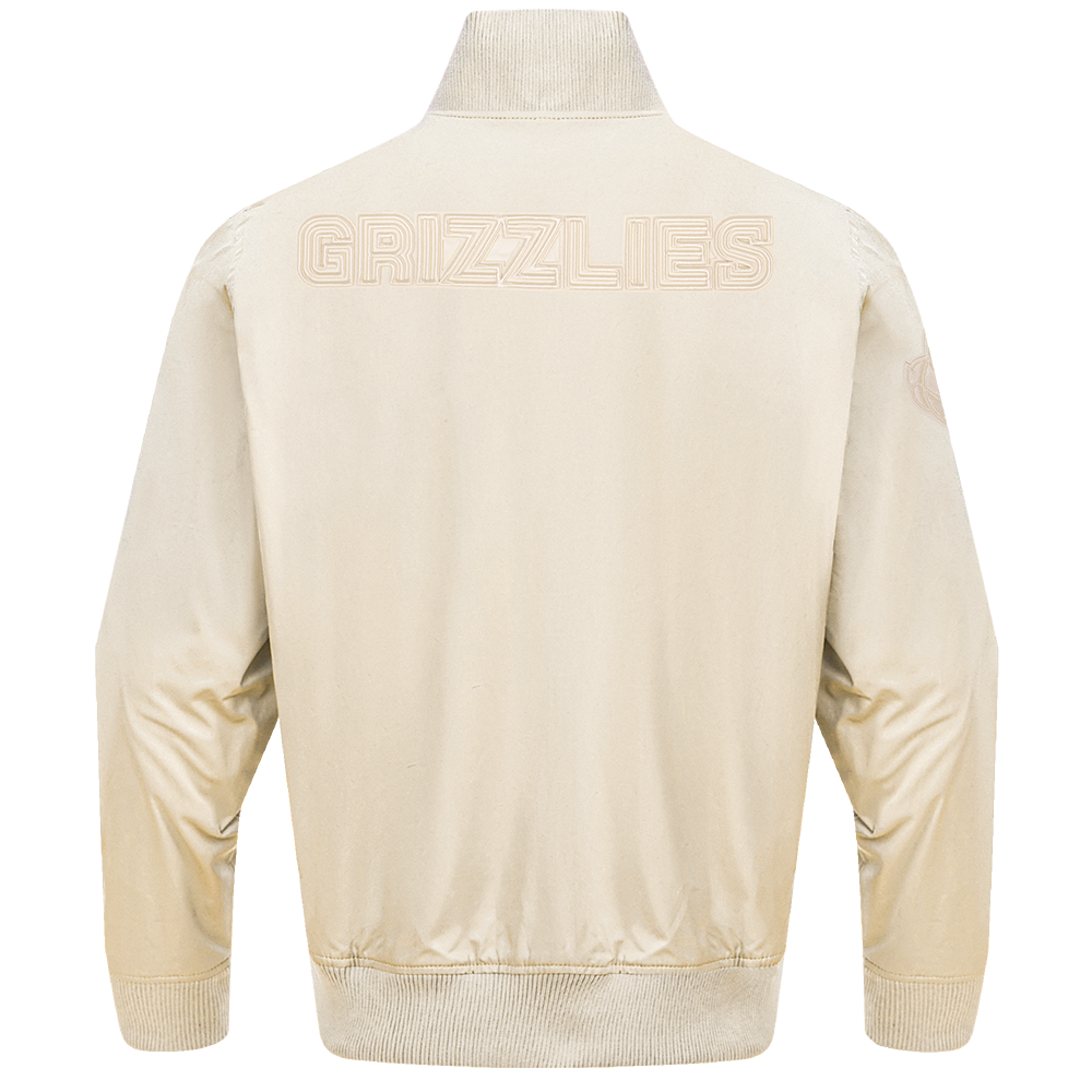 NBA MEMPHIS GRIZZLIES NEUTRAL MEN'S  TWILL JACKET (EGGSHELL)