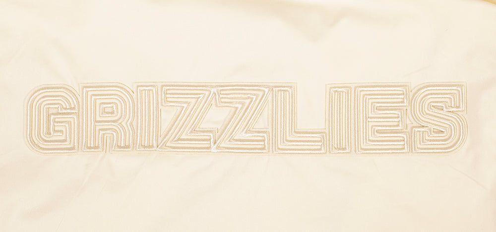 NBA MEMPHIS GRIZZLIES NEUTRAL MEN'S  TWILL JACKET (EGGSHELL)
