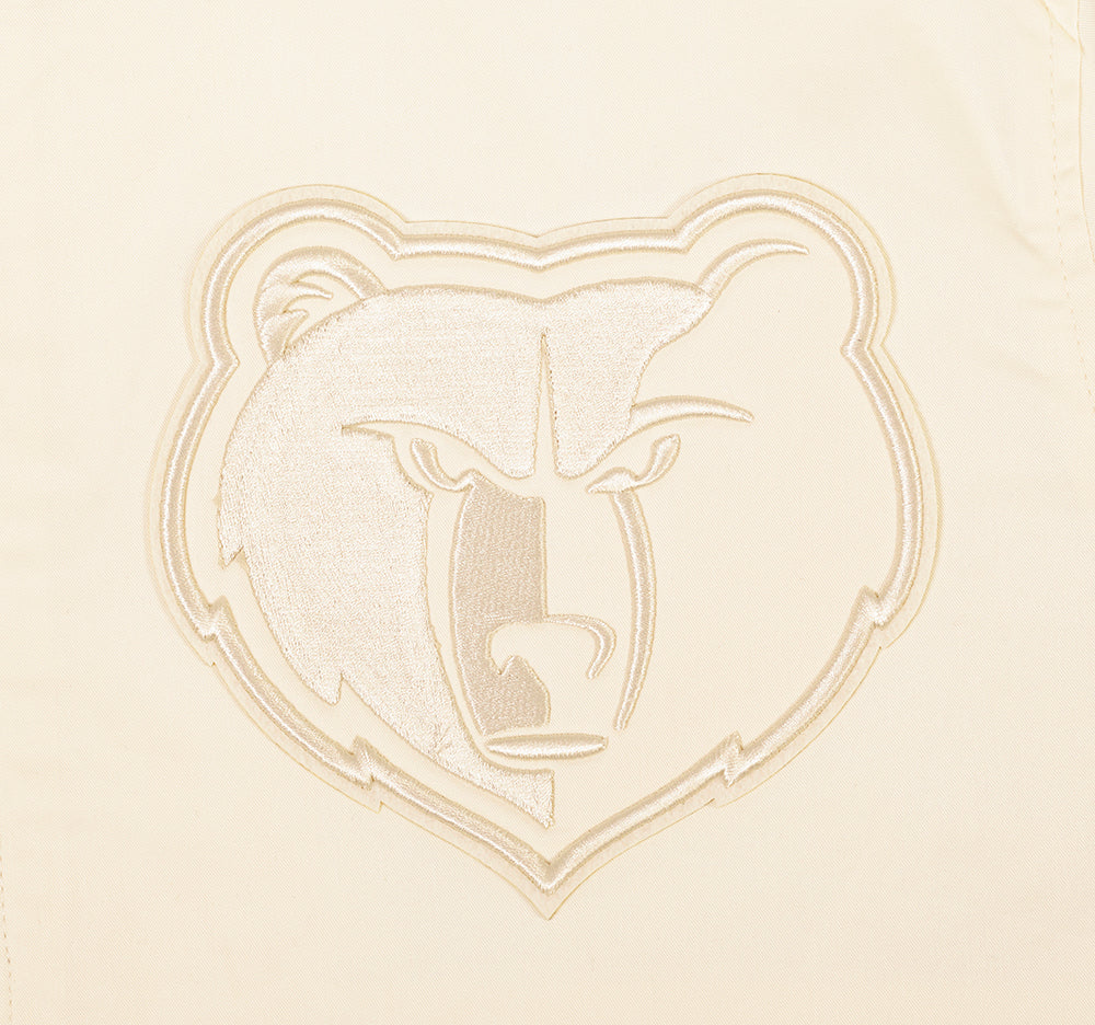 NBA MEMPHIS GRIZZLIES NEUTRAL MEN'S  TWILL JACKET (EGGSHELL)