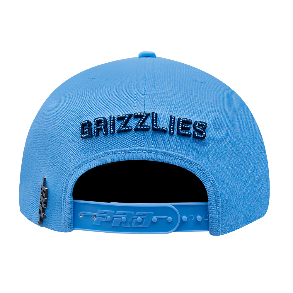 NBA MEMPHIS GRIZZLIES SCRIPT TAIL WOOL SNAPBACK HAT (UNIVERSITY BLUE)