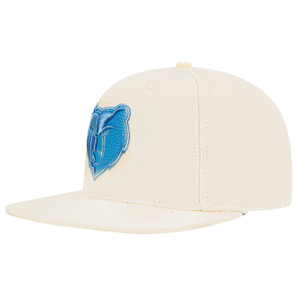 NBA MEMPHIS GRIZZLIES TRIPLE TONAL WOOL SNAPBACK HAT (EGGSHELL)