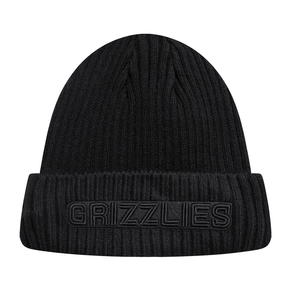 NBA MEMPHIS GRIZZLIES NEUTRAL BEANIE (BLACK)