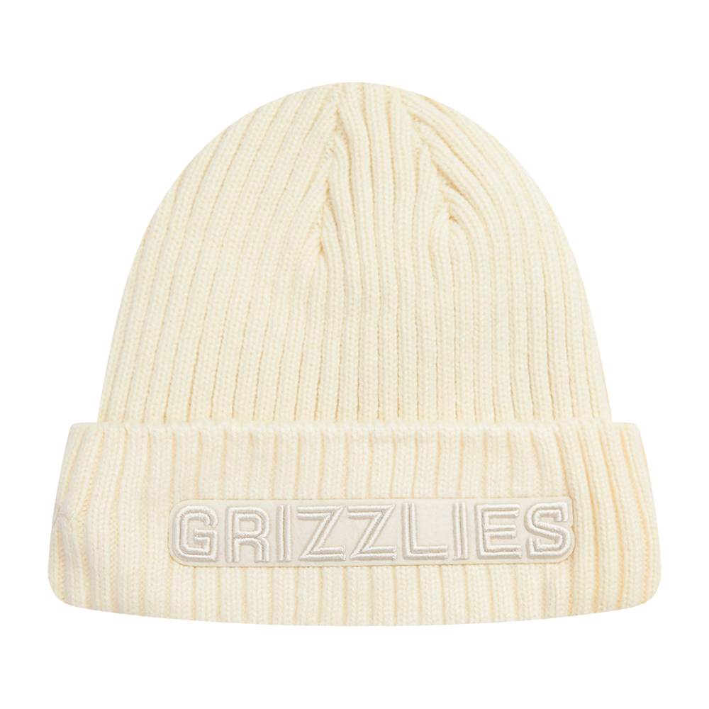 NBA MEMPHIS GRIZZLIES NEUTRAL BEANIE (EGGSHELL)