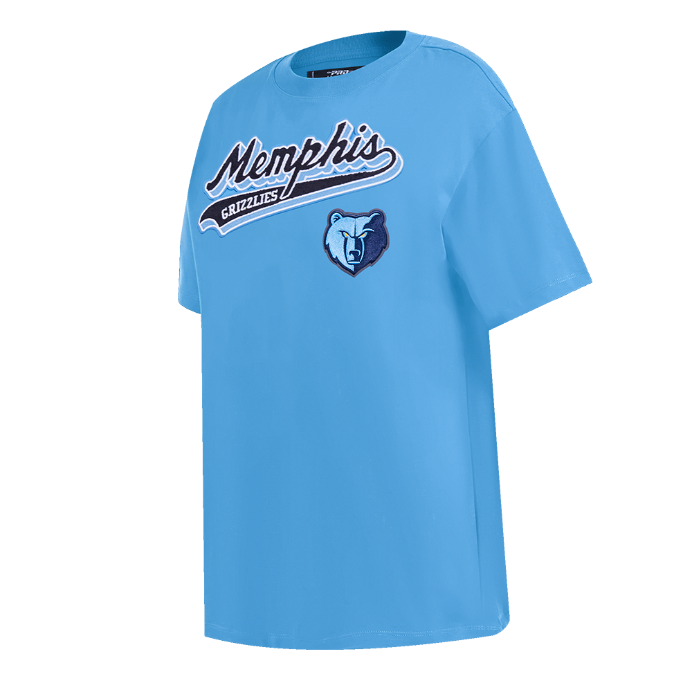 NBA MEMPHIS GRIZZLIES SCRIPT TAIL WOMEN'S BOYFRIEND TEE (UNIVERSITY BLUE)