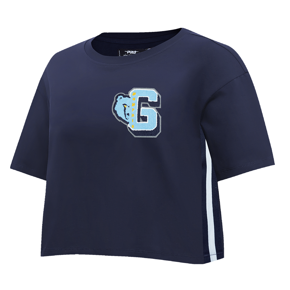 NBA MEMPHIS GRIZZLIES MASHUP WOMEN'S BOXY TEE (MIDNIGHT NAVY)